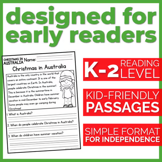 200+ Christmas Around the World Reading Comprehension Passages + Questions