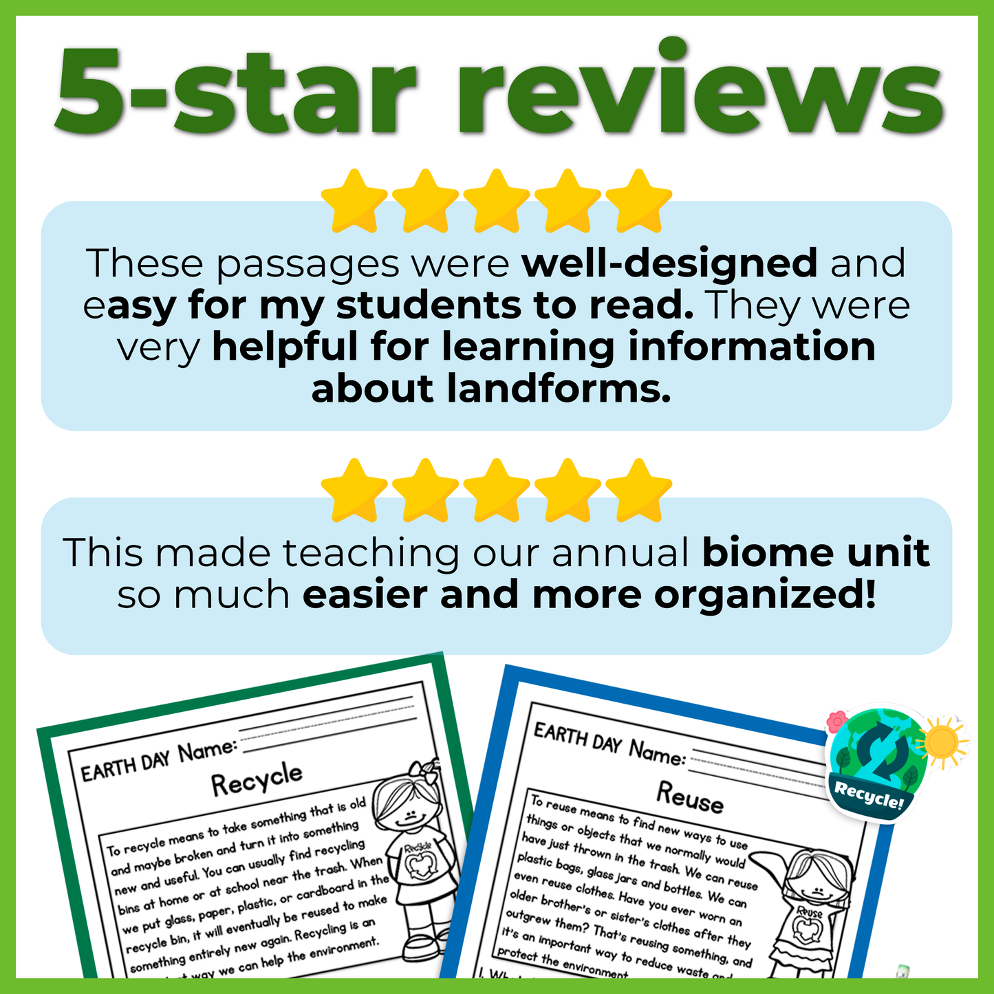 45+ Earth Science & Environment Reading Comprehension Passages + Questions