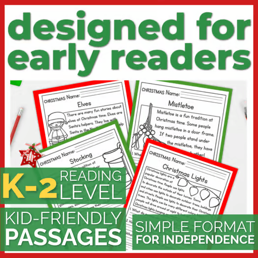 Winter Holidays Reading Comprehension Passages + Questions
