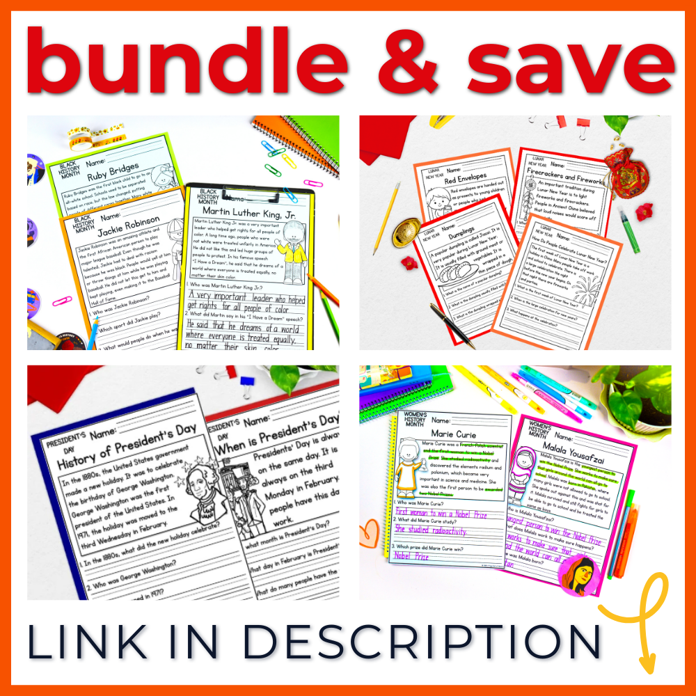 Lunar Chinese New Year Reading Comprehension Passages + Questions