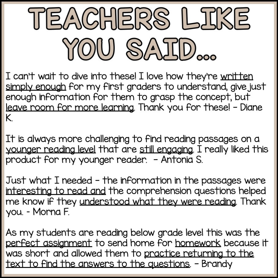 US Constitution Reading Comprehension Passages + Questions