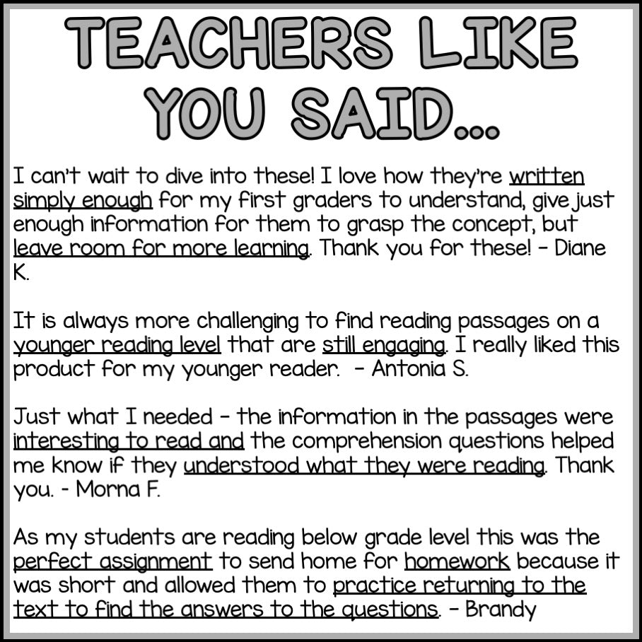 US Presidents Reading Comprehension Passages + Questions