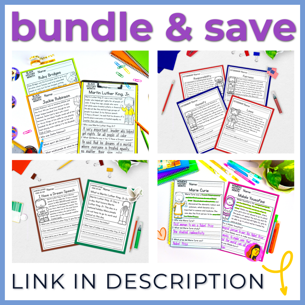 Womens History Month Reading Comprehension Passages + Questions