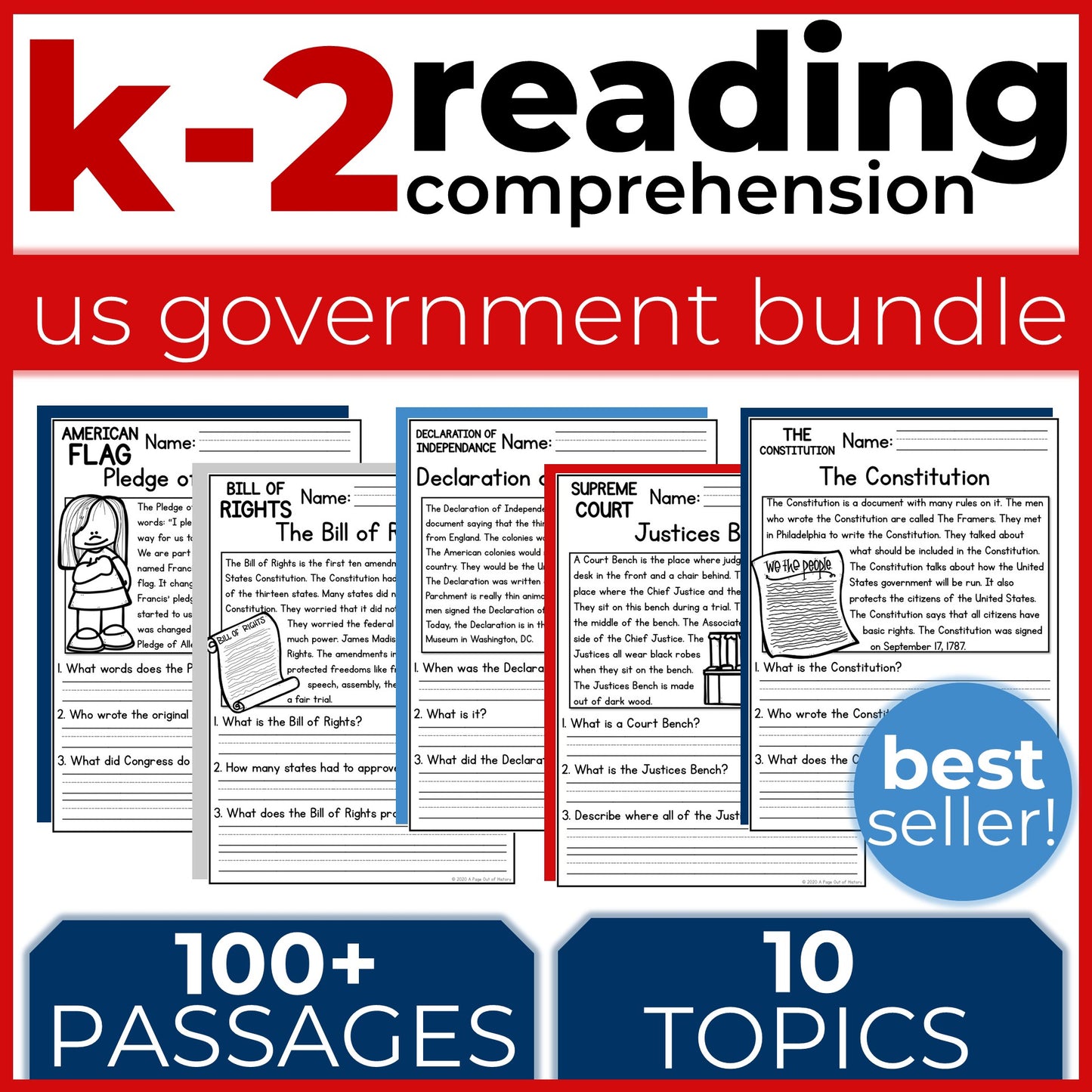 100+ Government Reading Comprehension Passages + Questions