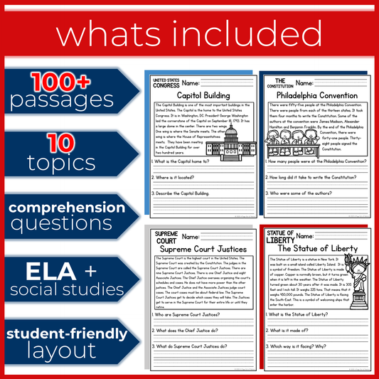 100+ Government Reading Comprehension Passages + Questions