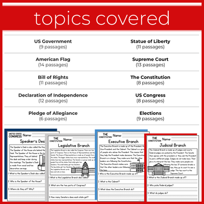 100+ Government Reading Comprehension Passages + Questions