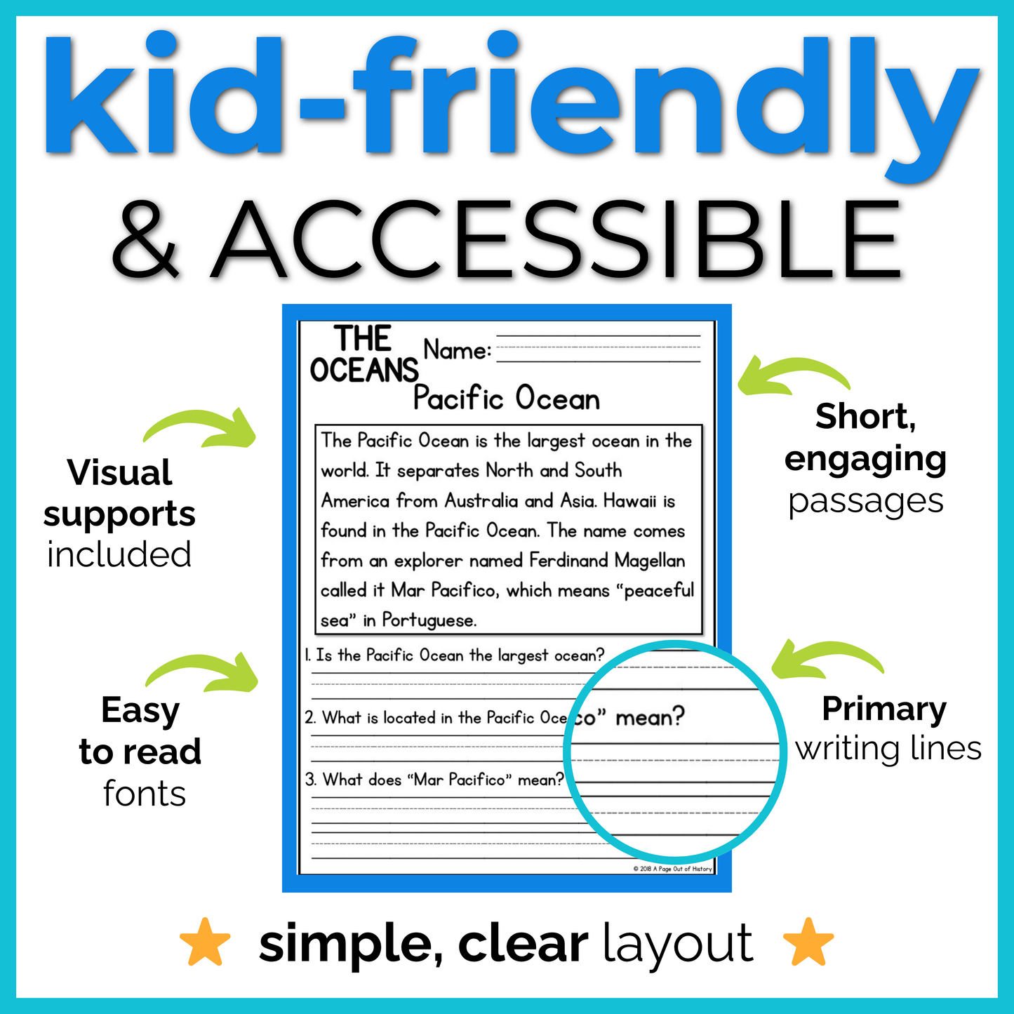 7 Continents & Oceans Reading Comprehension Passages + Questions