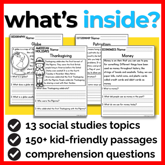 150+ Special Education Reading Comprehension Passages + Questions