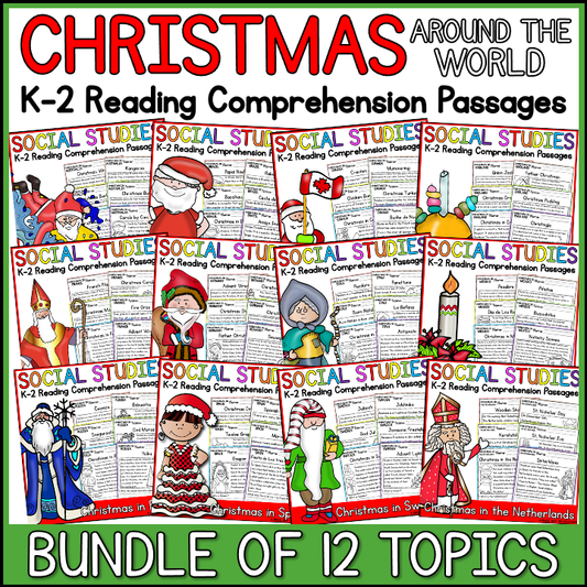 200+ Christmas Around the World Reading Comprehension Passages + Questions