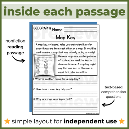 20+ Geography Reading Comprehension Passages + Questions
