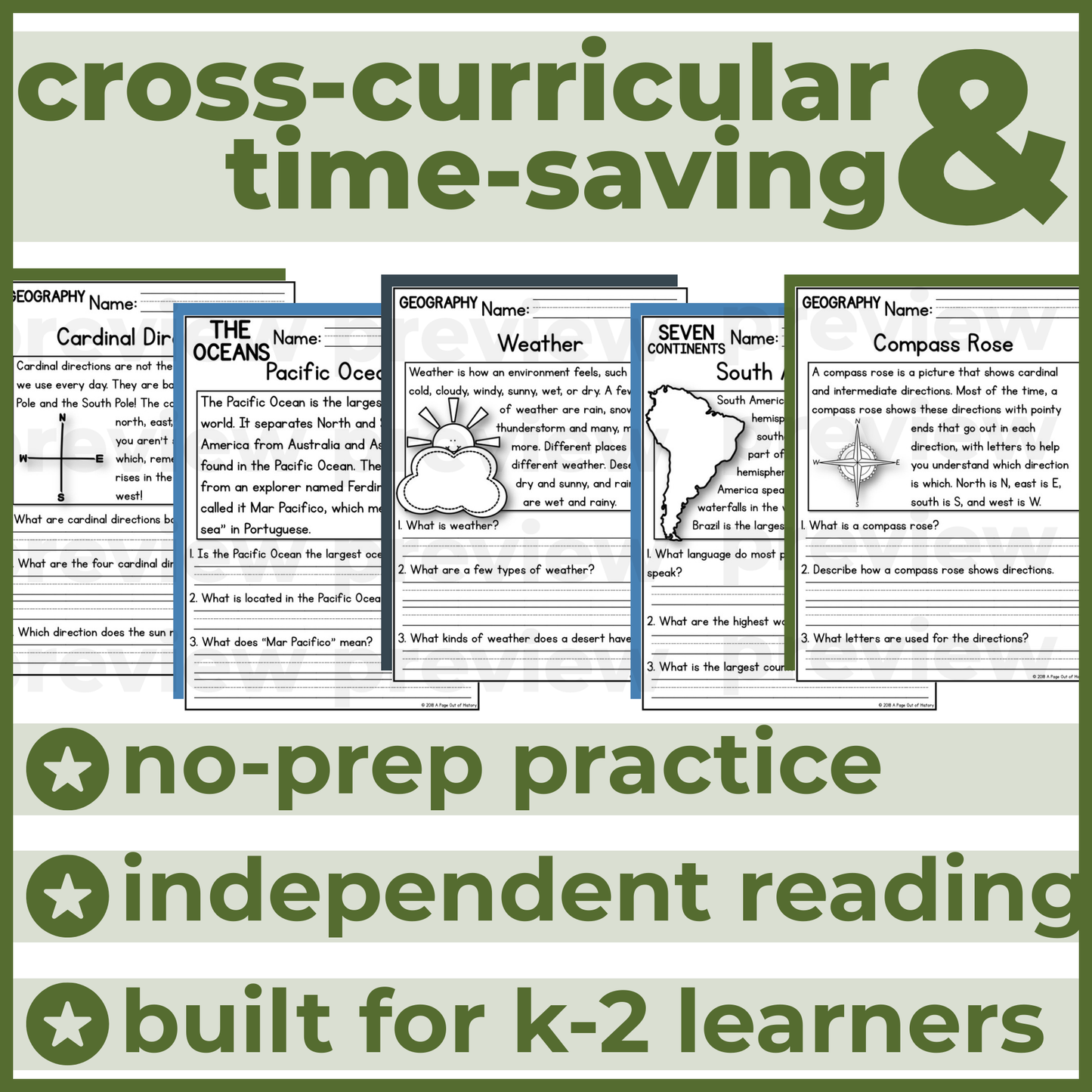 20+ Geography Reading Comprehension Passages + Questions
