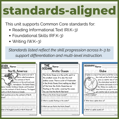 20+ Geography Reading Comprehension Passages + Questions