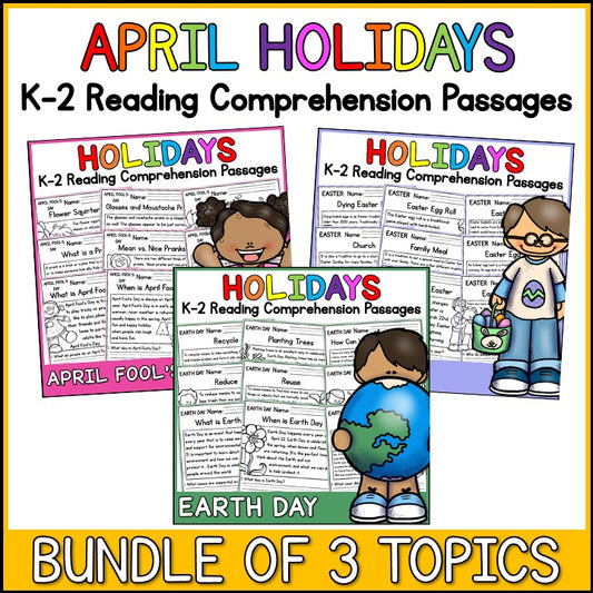 30+ April Holidays Reading Comprehension Passages + Questions