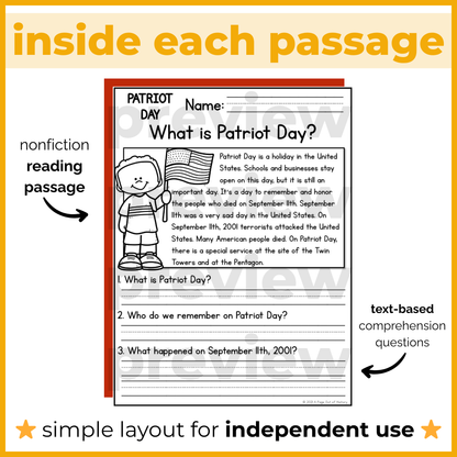 30+ September Holidays Reading Comprehension Passages + Questions