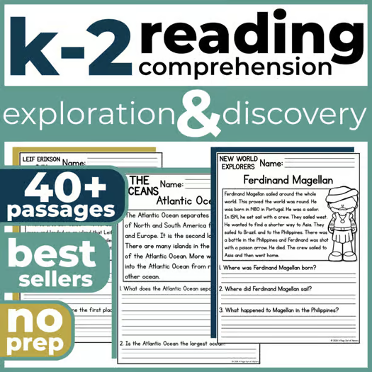 40+ Geography, Exploration & Discovery Reading Comprehension Passages + Questions
