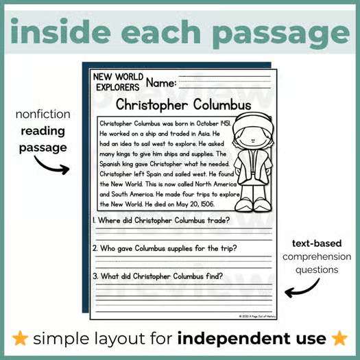 40+ Geography, Exploration & Discovery Reading Comprehension Passages + Questions