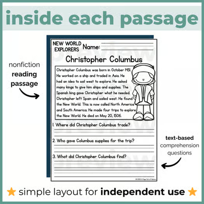 40+ Geography, Exploration & Discovery Reading Comprehension Passages + Questions
