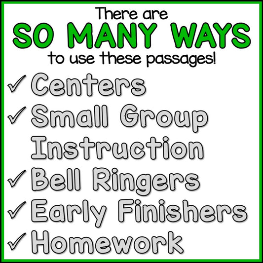 40 March Holidays Reading Comprehension Passages + Questions