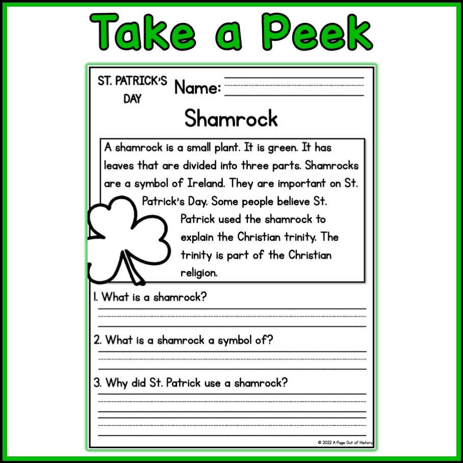 40 March Holidays Reading Comprehension Passages + Questions