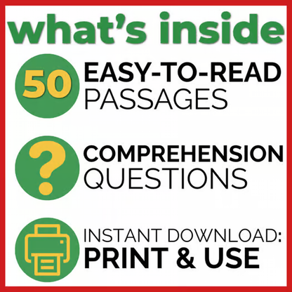 Winter Holidays Reading Comprehension Passages + Questions