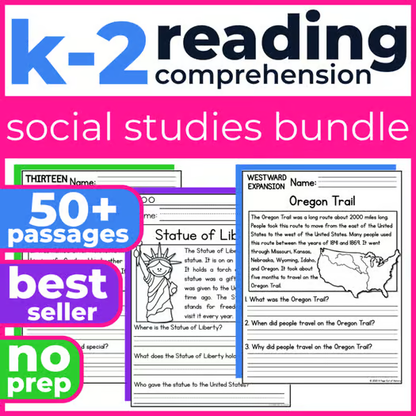 50+ Reading Comprehension Passages + Questions