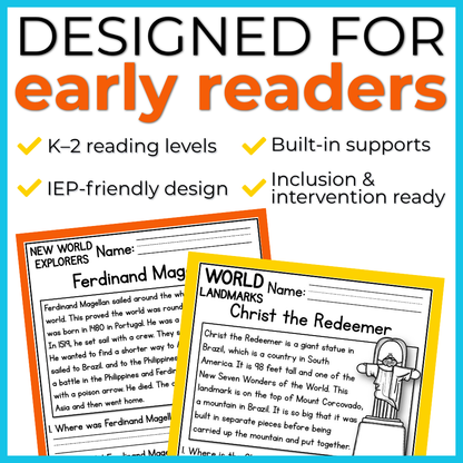 50+ Summer Learning Travel Around the World Reading Comprehension Passages + Questions
