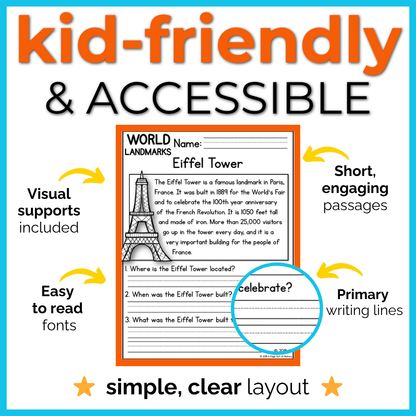 50+ Summer Learning Travel Around the World Reading Comprehension Passages + Questions
