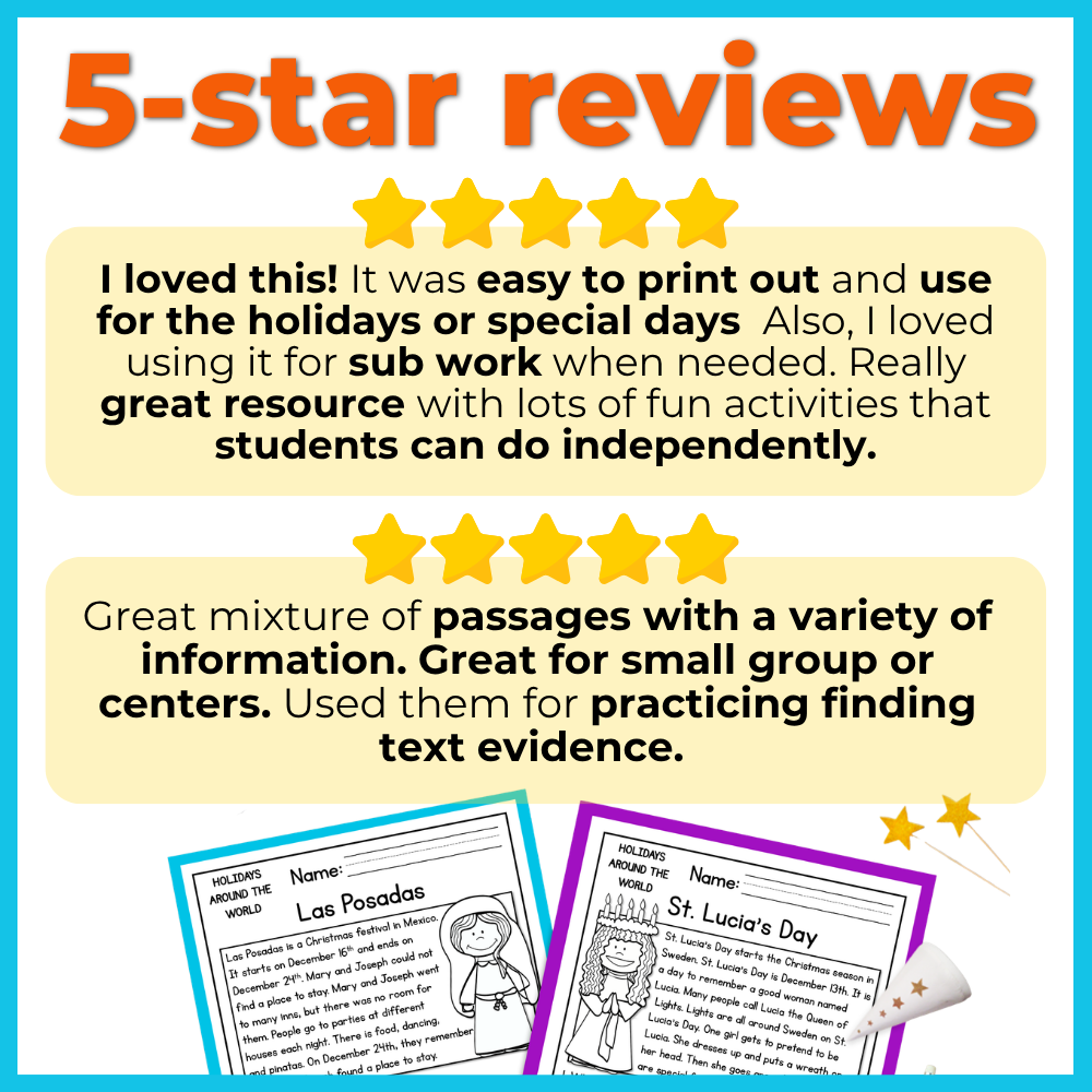 50+ Summer Learning Travel Around the World Reading Comprehension Passages + Questions