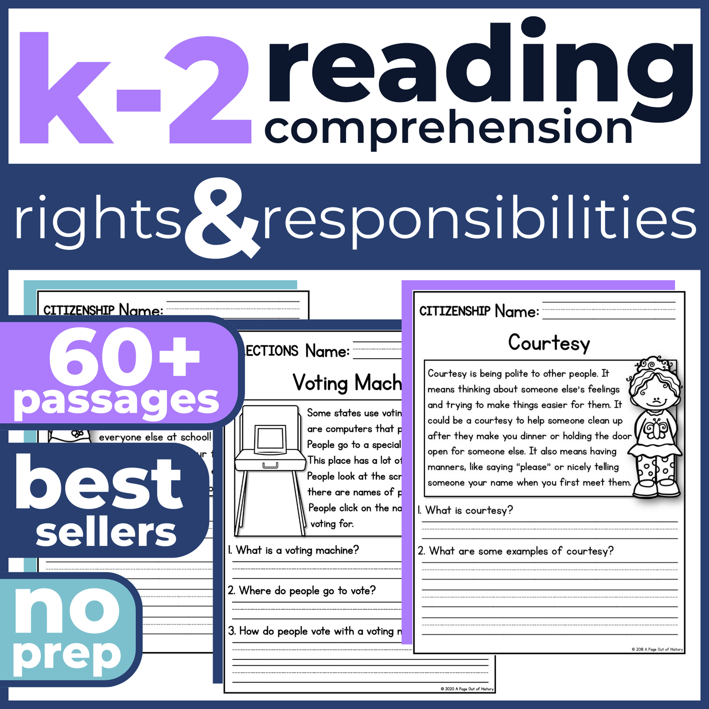 60+ Rights & Responsibilities Reading Comprehension Passages + Questions