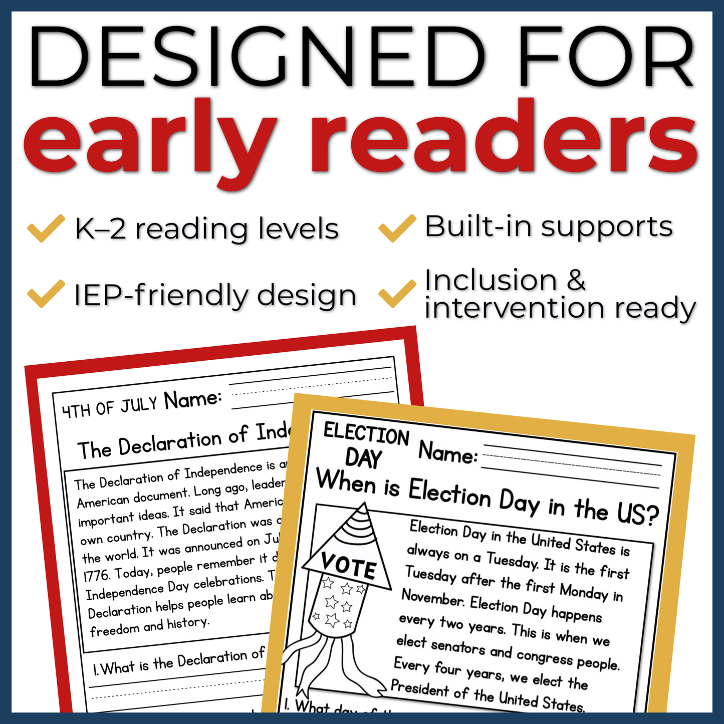 75+ Patriotic US Holidays Reading Comprehension Passages + Questions