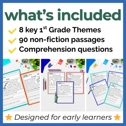 1st grade Reading Comprehension Passages + Questions