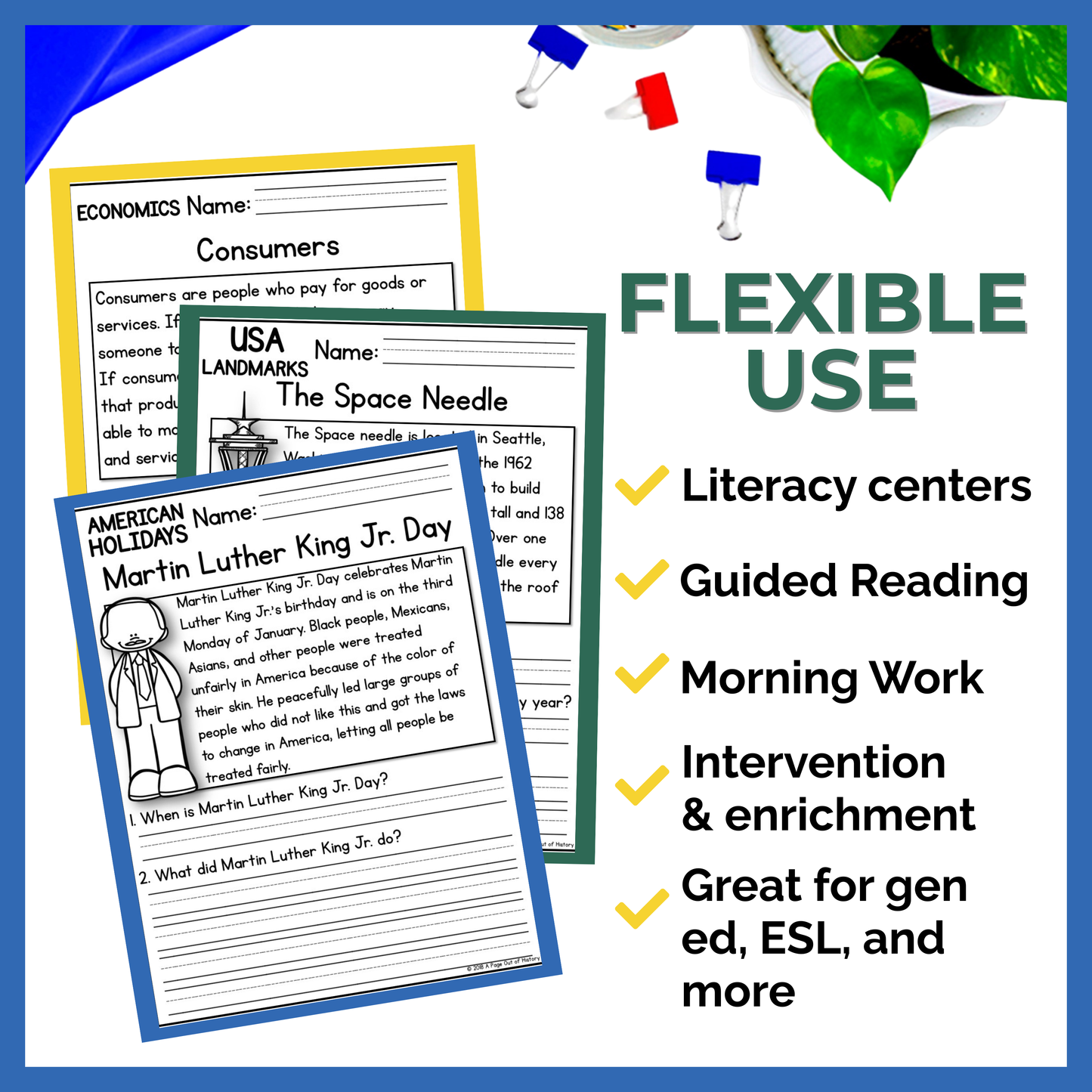 1st grade Reading Comprehension Passages + Questions