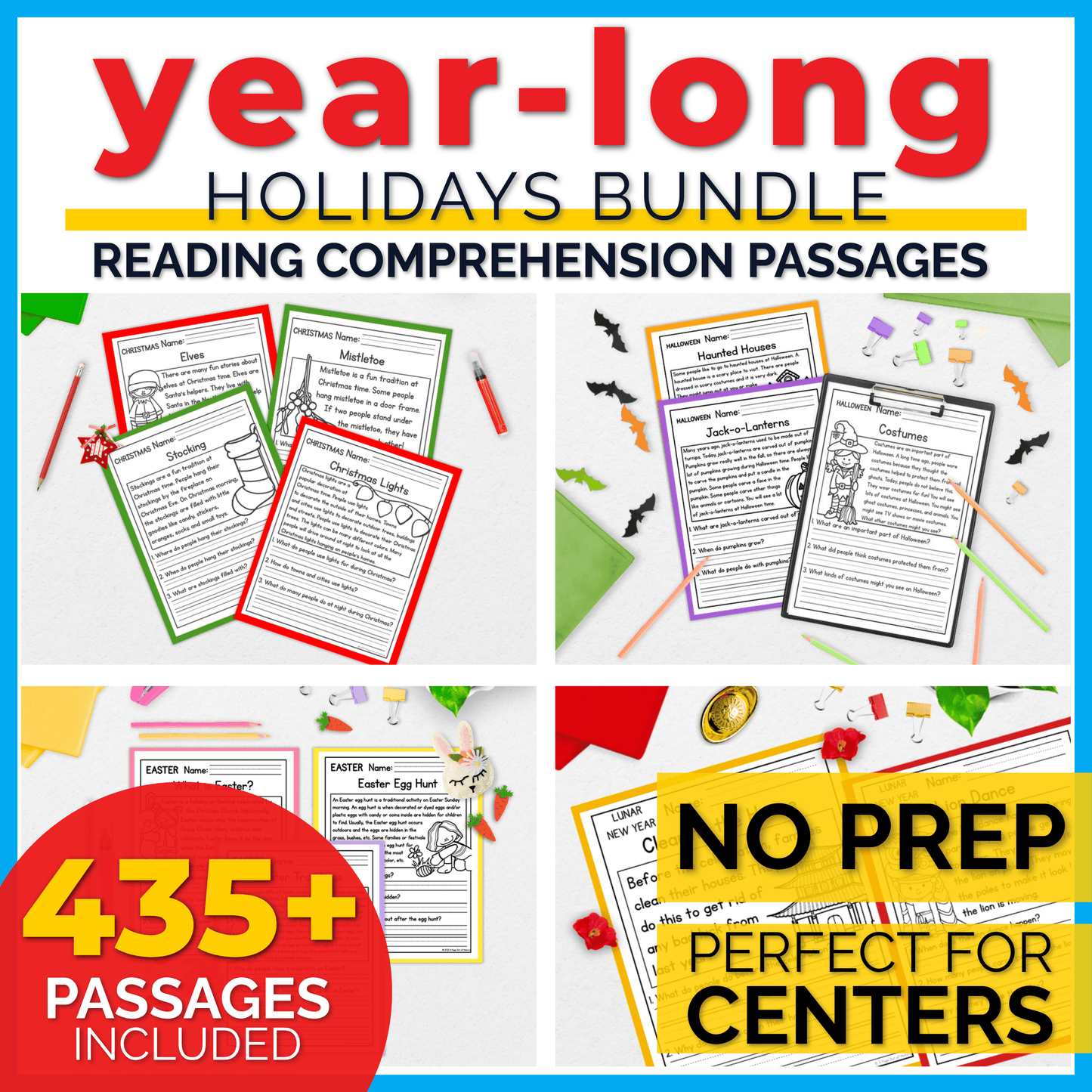 Holidays K-2 Reading Comprehension Passages