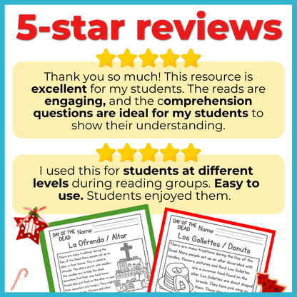 Holidays K-2 Reading Comprehension Passages