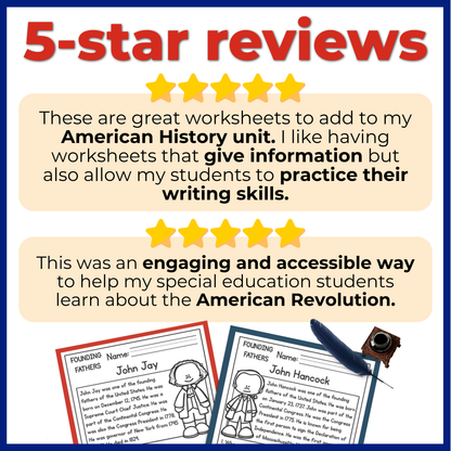 American Revolution Reading Comprehension Passages + Questions