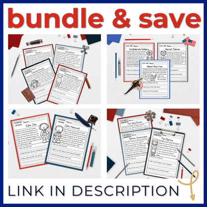 American Revolution Reading Comprehension Passages + Questions