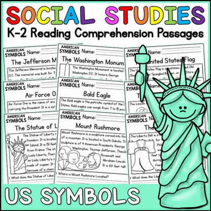 US Symbols Reading Comprehension Passages + Questions