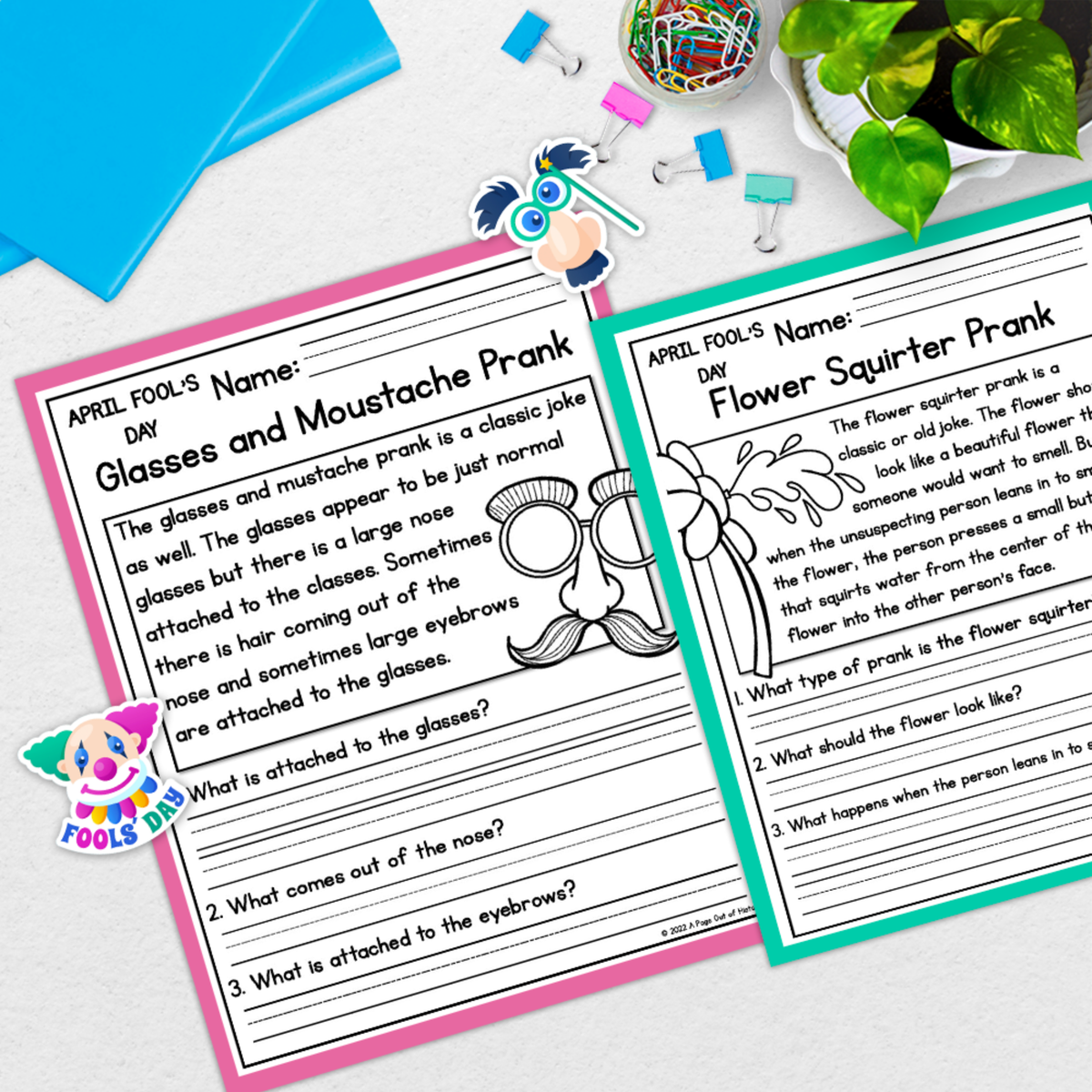 April Fools Day Reading Comprehension Passages + Questions