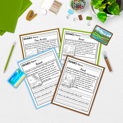 Biomes Reading Comprehension Passages + Questions