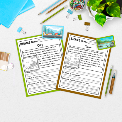 Biomes Reading Comprehension Passages + Questions