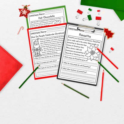 Christmas Reading Comprehension Passages + Questions