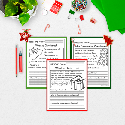 Christmas Reading Comprehension Passages + Questions