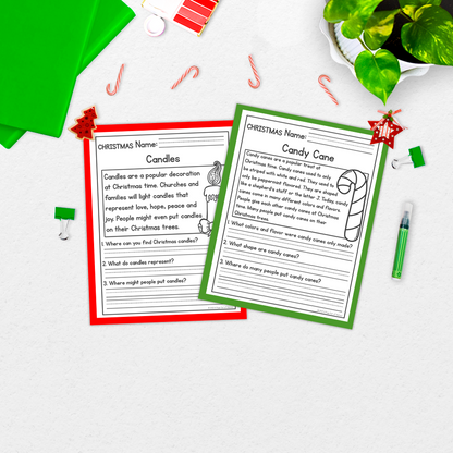 Christmas Reading Comprehension Passages + Questions