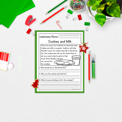 Christmas Reading Comprehension Passages + Questions