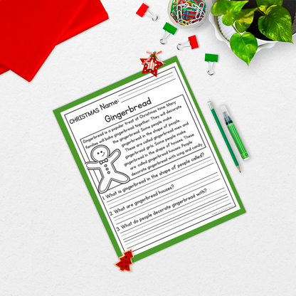 Christmas Reading Comprehension Passages + Questions