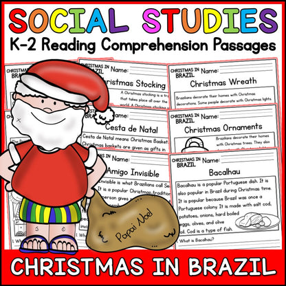 Christmas in Brazil Reading Comprehension Passages + Questions