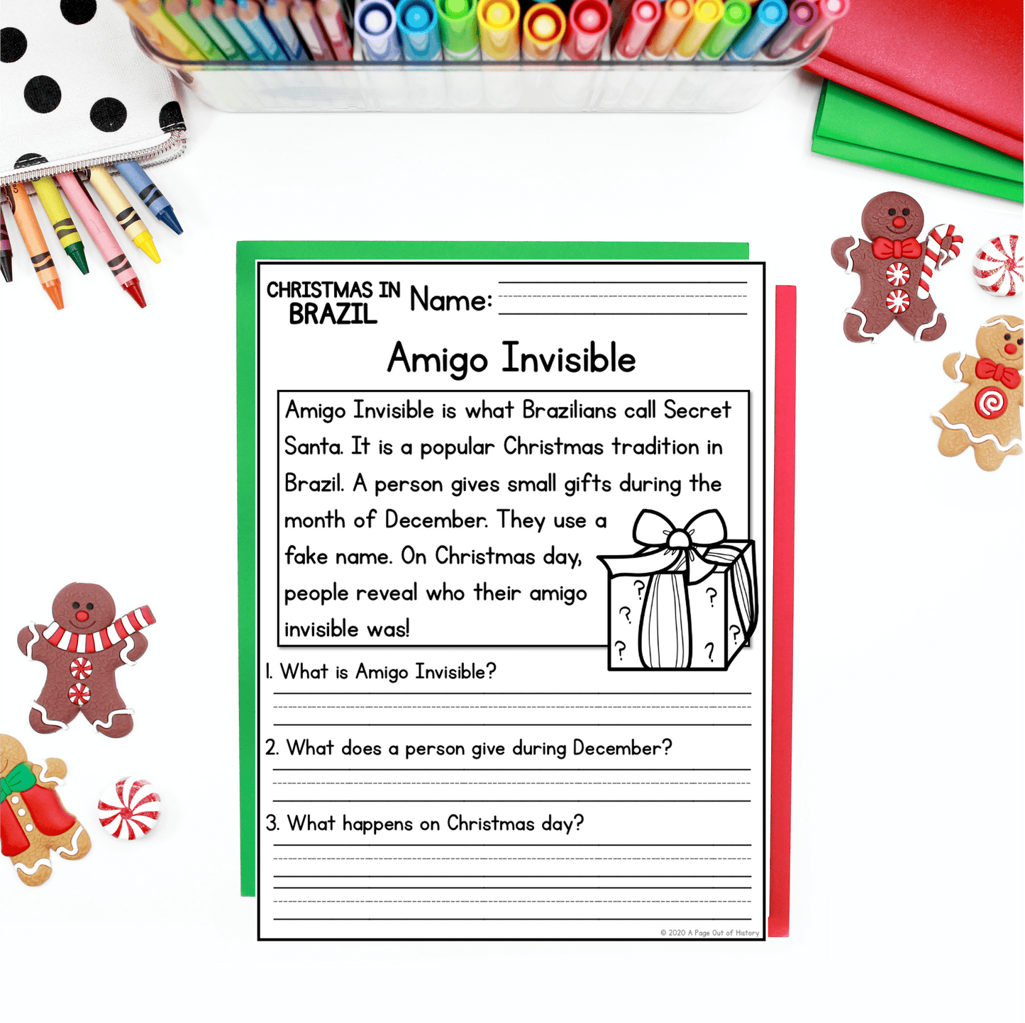 Christmas in Brazil Reading Comprehension Passages + Questions