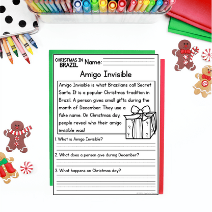 Christmas in Brazil Reading Comprehension Passages + Questions