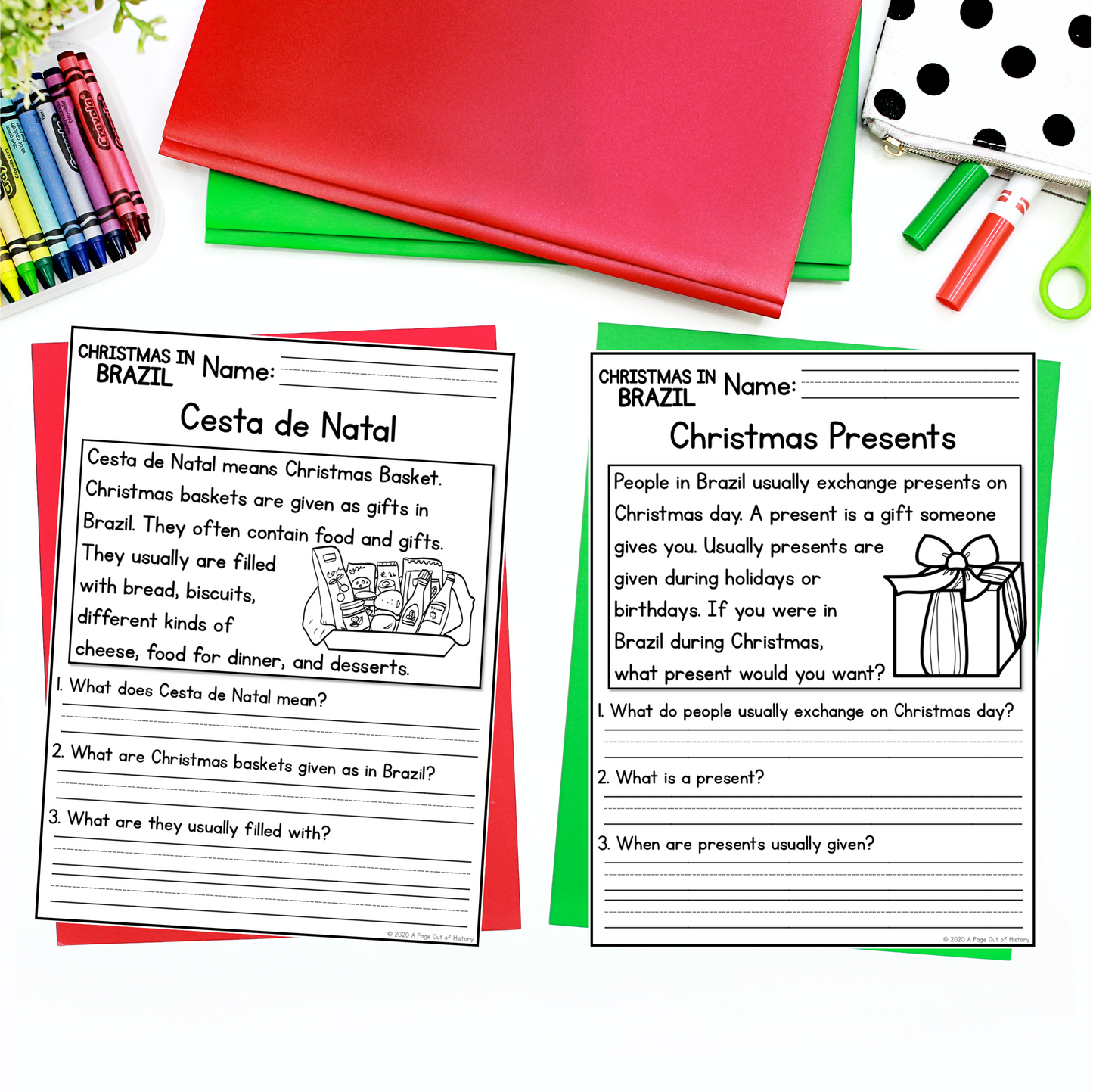 Christmas in Brazil Reading Comprehension Passages + Questions