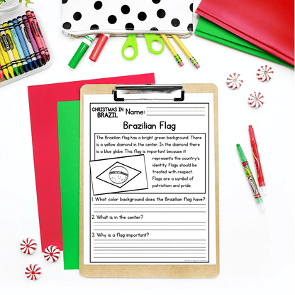 Christmas in Brazil Reading Comprehension Passages + Questions